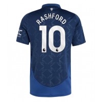 Fotballdrakt Herre Manchester United Marcus Rashford #10 Bortedrakt 2024-25 Kortermet